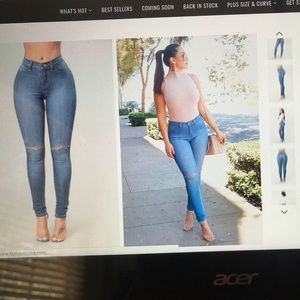 fashionnova stretchy jeans